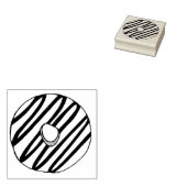 Vanilla Frosted Zebra Stripe Donut Doughnut Stamp Rubberstempel (Gestempeld)