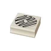 Vanilla Frosted Zebra Stripe Donut Doughnut Stamp Rubberstempel (Stempel)