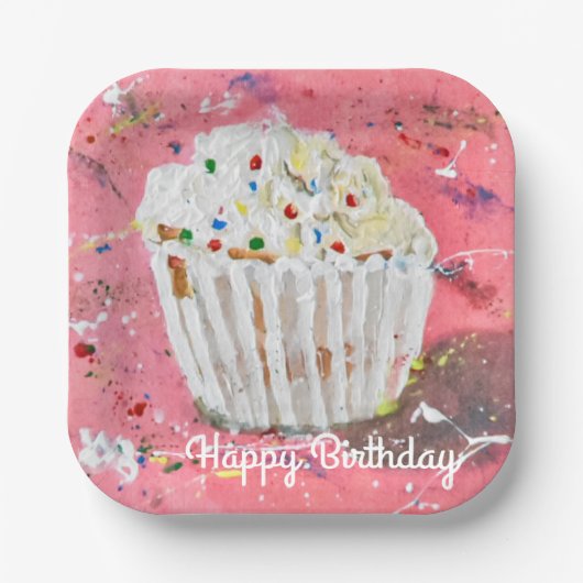Vanilla Frosting Papieren Bordje (Voorkant)