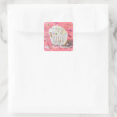 Vanilla Frosting Vierkante Sticker (Tas)