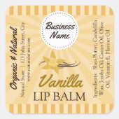 Vanilla Gold - Lip Balm Label - 1,25-inch vierkant (Voorkant)