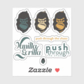 Vanilla Gorilla Aangepast gesneden Vinyl Sticker S (Vel)