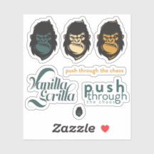 Vanilla Gorilla Aangepast gesneden Vinyl Sticker S