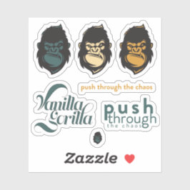 Vanilla Gorilla Aangepast gesneden Vinyl Sticker S