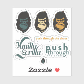 Vanilla Gorilla Aangepast gesneden Vinyl Sticker S