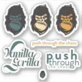 Vanilla Gorilla Aangepast gesneden Vinyl Sticker S (Voorkant)