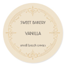 Vanilla Goud Kleine Zakelijke Bakkerij Label