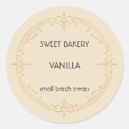Vanilla Goud Kleine Zakelijke Bakkerij Label
