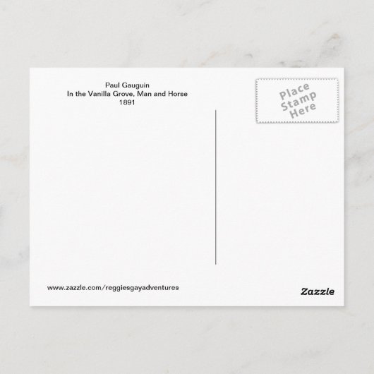 Vanilla Grove van Paul Gauguin Briefkaart (Achterkant)