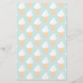 Vanilla Ice Cream Cone Pattern Briefpapier (Voorkant)