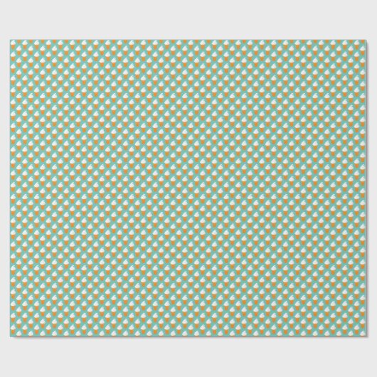 Vanilla Ice Cream Cone Pattern Cadeaupapier (Vlak)