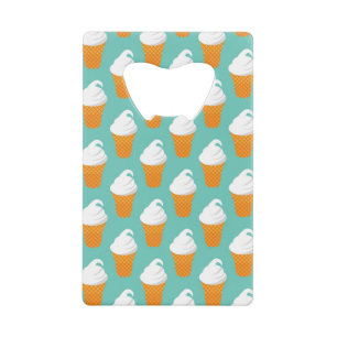 Vanilla Ice Cream Cone Pattern Creditkaart Flessenopener