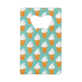 Vanilla Ice Cream Cone Pattern Creditkaart Flessenopener (Achterkant)
