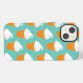 Vanilla Ice Cream Cone Pattern iPhone Hoesje (Achterkant horizontaal)