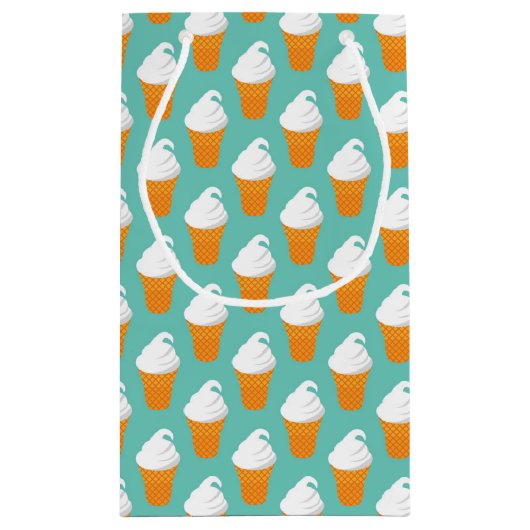 Vanilla Ice Cream Cone Pattern Klein Cadeauzakje (Achterkant)