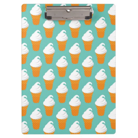 Vanilla Ice Cream Cone Pattern Klembord (Voorkant)
