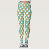 Vanilla Ice Cream Cone Pattern Leggings (Voorkant)