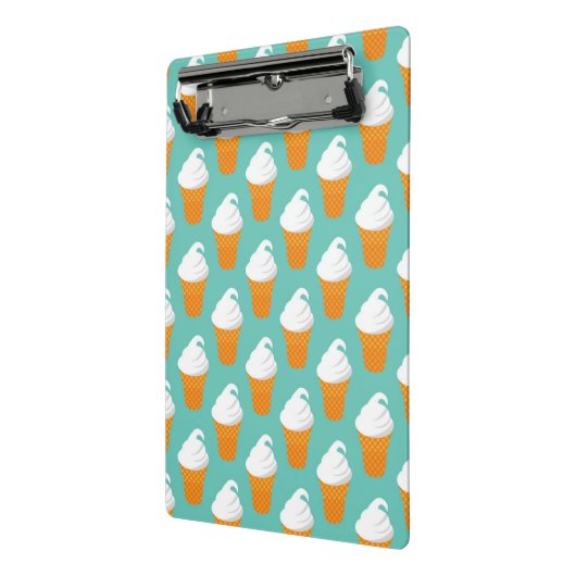 Vanilla Ice Cream Cone Pattern Mini Klembord (Angled2)