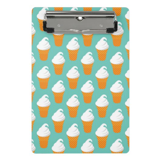 Vanilla Ice Cream Cone Pattern Mini Klembord (Voorkant)