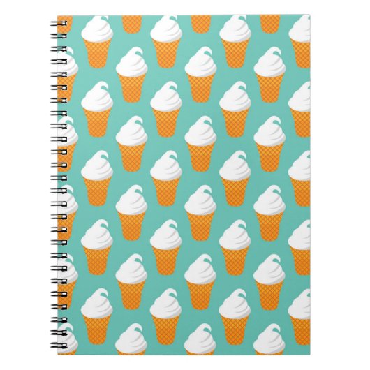 Vanilla Ice Cream Cone Pattern Notitieboek (Voorkant)