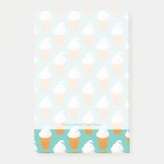 Vanilla Ice Cream Cone Pattern Post-it® Notes (Voorkant)