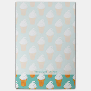 Vanilla Ice Cream Cone Pattern Post-it® Notes