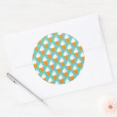 Vanilla Ice Cream Cone Pattern Ronde Sticker (Envelop)