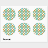 Vanilla Ice Cream Cone Pattern Ronde Sticker (Vel)