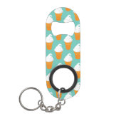 Vanilla Ice Cream Cone Pattern Sleutelhanger Flessenopener (Voorkant)