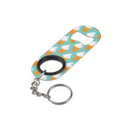 Vanilla Ice Cream Cone Pattern Sleutelhanger Flessenopener (Achterkant Gekanteld)