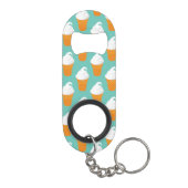 Vanilla Ice Cream Cone Pattern Sleutelhanger Flessenopener (Achterkant)