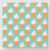 Vanilla Ice Cream Cone Pattern Stenen Onderzetter (Voorkant)
