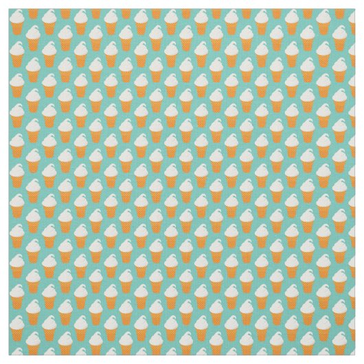 Vanilla Ice Cream Cone Pattern Stof (Swatch)