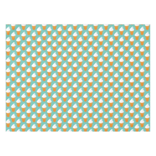 Vanilla Ice Cream Cone Pattern Tafelkleed (Voorkant (Horizontaal))