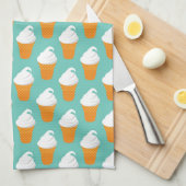 Vanilla Ice Cream Cone Pattern Theedoek (Quarter Fold)