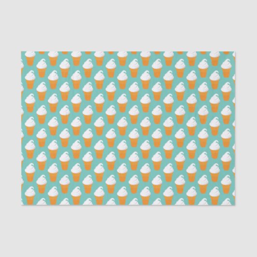 Vanilla Ice Cream Cone Pattern Tissuepapier (Voorkant)