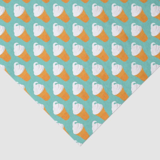 Vanilla Ice Cream Cone Pattern Tissuepapier (Detail)
