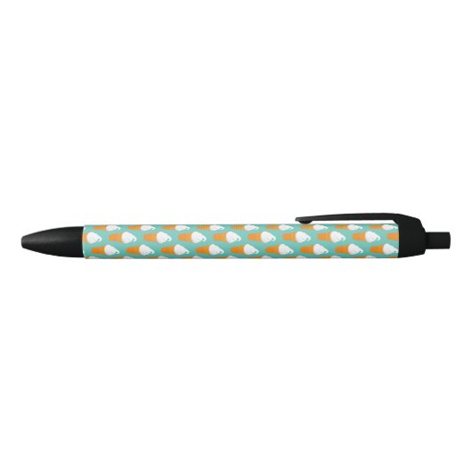 Vanilla Ice Cream Cone Pattern Zwarte Inkt Pen (Bovenkant)