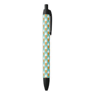 Vanilla Ice Cream Cone Pattern Zwarte Inkt Pen
