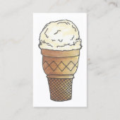 Vanilla Ice Cream Cone Soda Fountain Shoppe Food Visitekaartje (Voorkant)