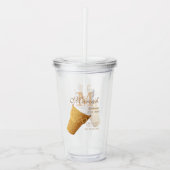 Vanilla Ice Cream Monogram en Tekst op maat Acryl Drinkbeker (Voorkant)
