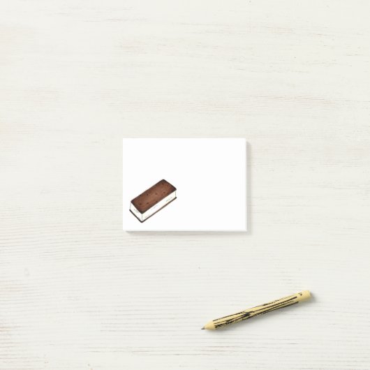 Vanilla Ice Cream Sandwich Foodie Post Post-it® Notes (Op bureau)
