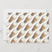 Vanilla Ice Cream Social Cone Scoop Birthday Party Kaart (Achterkant)