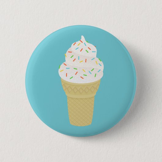 Vanilla Ice Cream Sprinkles Ronde Button 5,7 Cm (Voorkant)