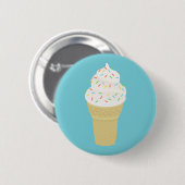 Vanilla Ice Cream Sprinkles Ronde Button 5,7 Cm (Voorkant /achterkant)