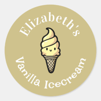 Vanilla Icecream Ronde Sticker