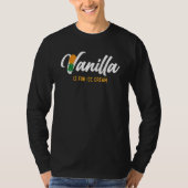 Vanilla Is For Ice Cream   Upside Down Pineapple S T-shirt (Voorkant)