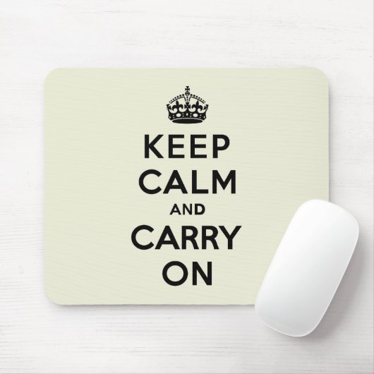 Vanilla Keep Calm en Carry on Muismat (Met muis)