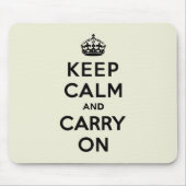 Vanilla Keep Calm en Carry on Muismat (Voorkant)