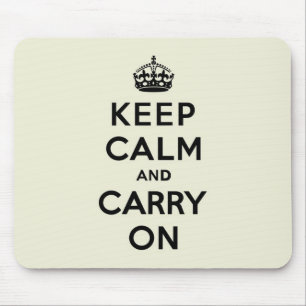 Vanilla Keep Calm en Carry on Muismat